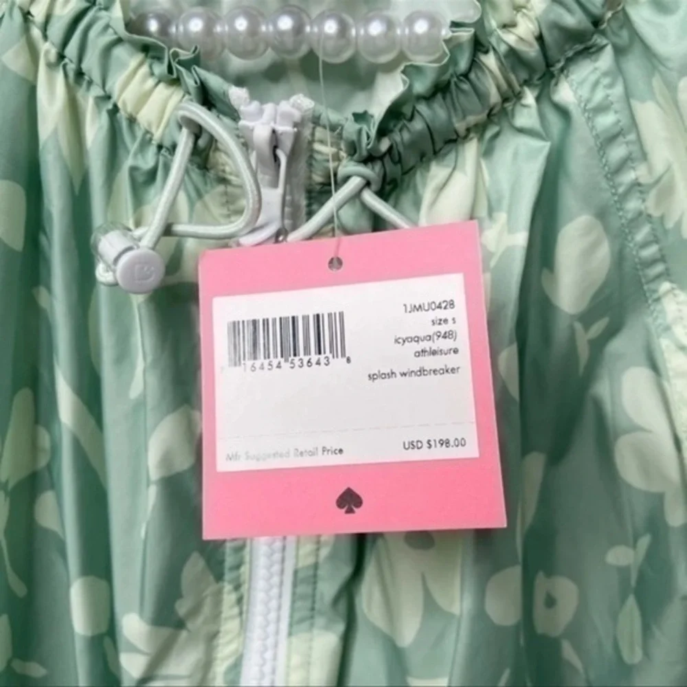 NWT Kate Spade Splash Hooded Preppy Windbreaker Lightweight Packable‎ Jacket